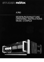Revox A-740-Owners-Manual